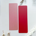 Grease resistant tall cookie backer - 2.625" x 8" (Red Stripe)  15pk for cookie packaging by Dough & Parcel