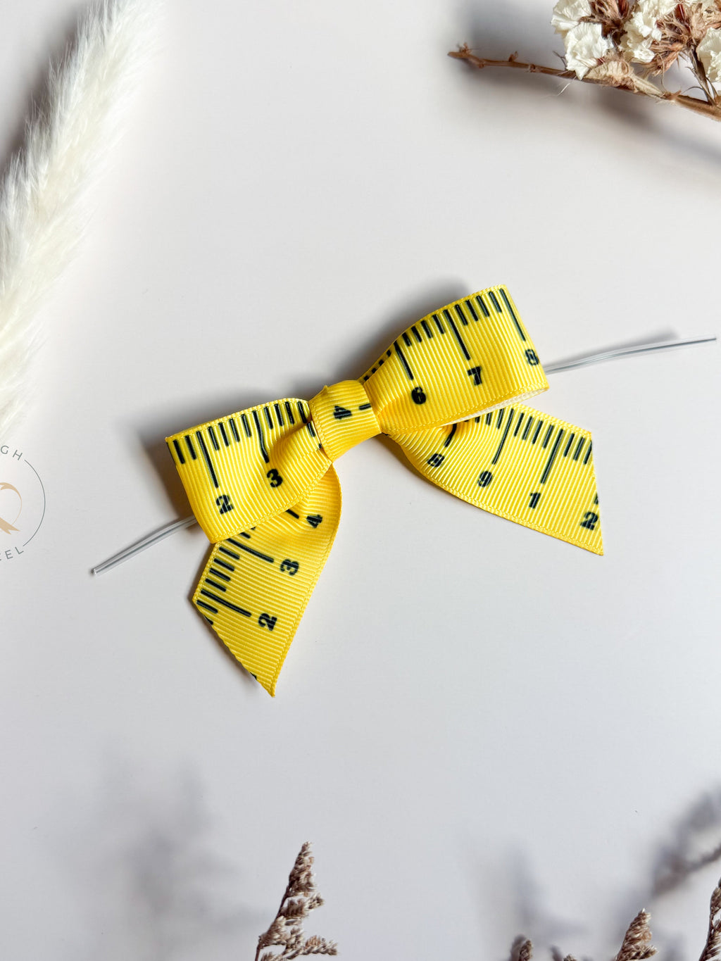 Ruler Print Pre-tied Bow (25 pack)