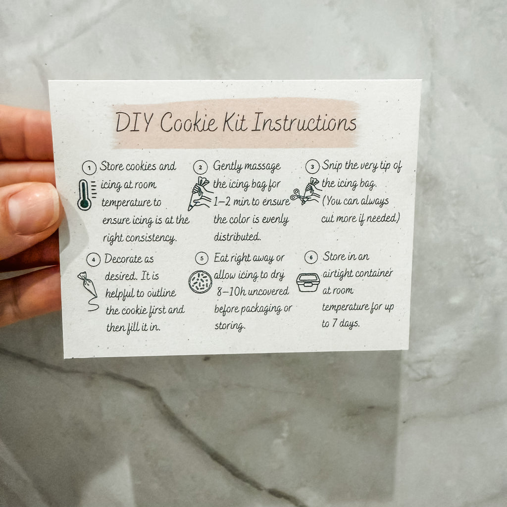 DIY Cookie Kit Instructions Card | Digital Download