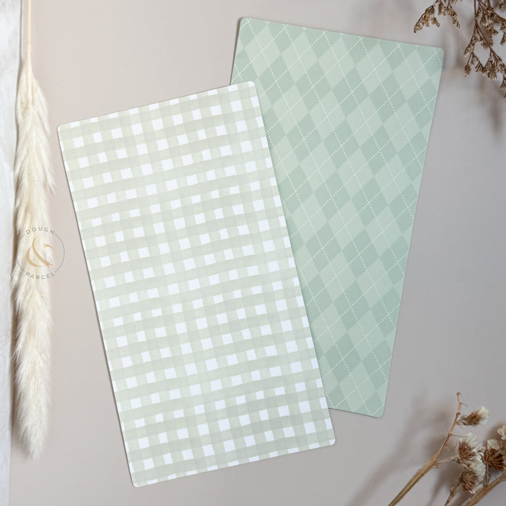 Reversible Duo Backer Cards - argyle & gingham (10 pack)