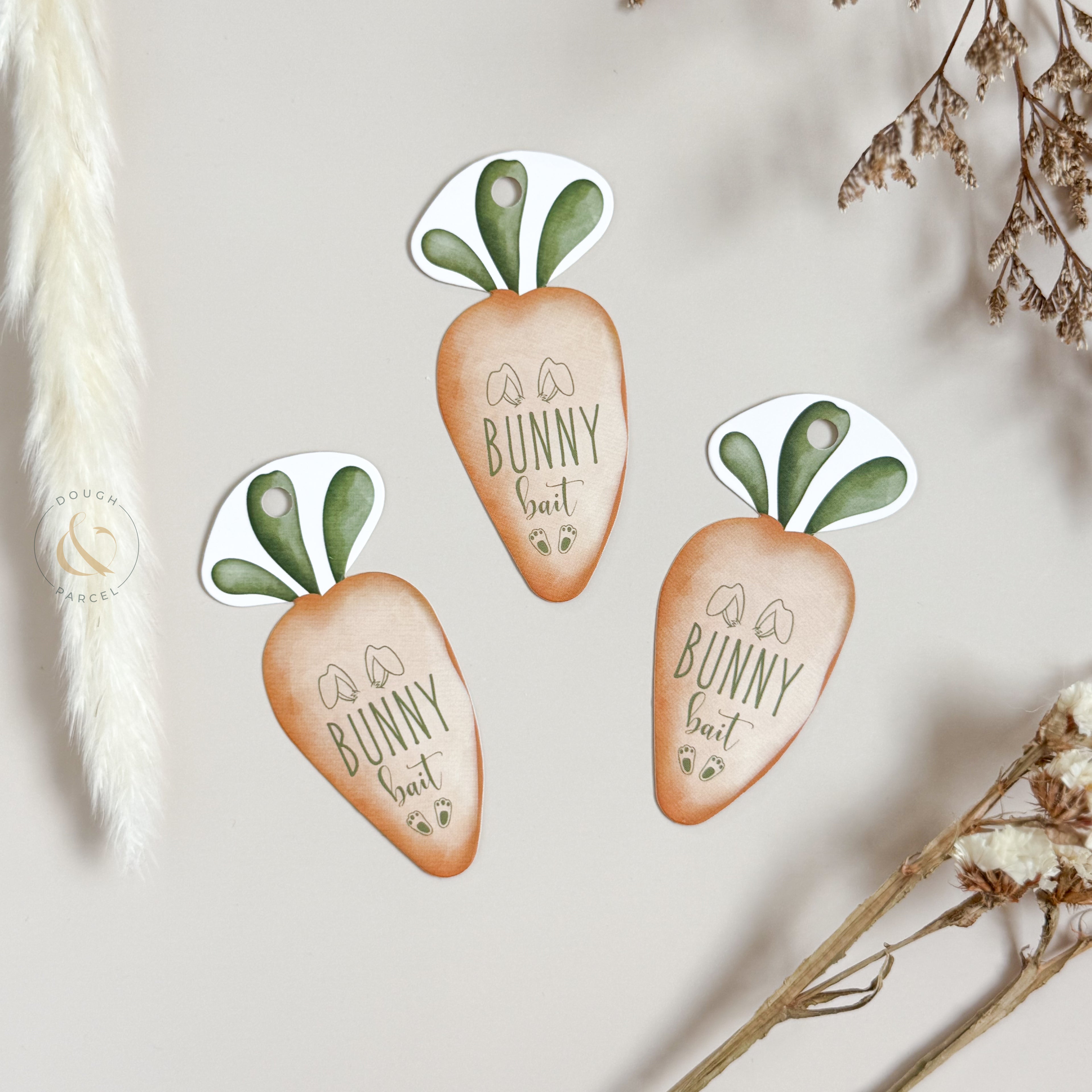 Bunny Bait Carrot Easter gift tag (25 pack)