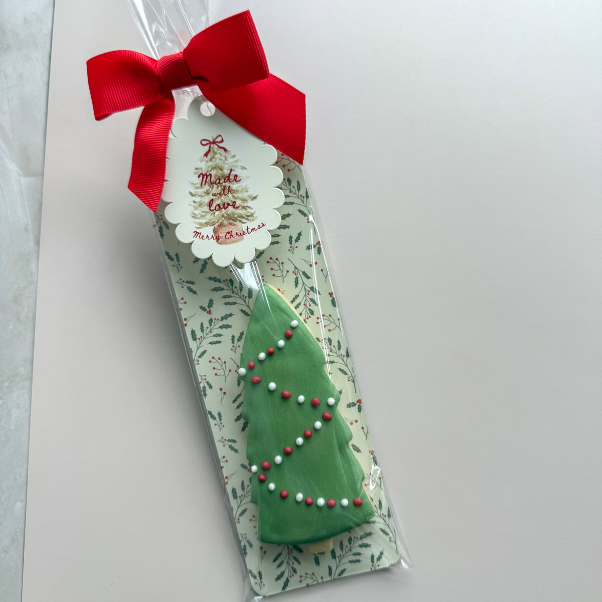 Grease resistant tall cookie backer - 2.625" x 8" (Sage Stripe) 15pk