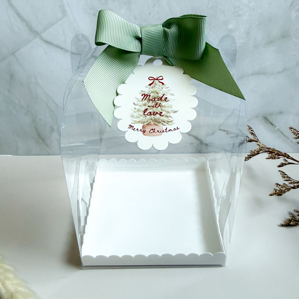 Clear gable box with scalloped tray (5 pack) *bonus download included!