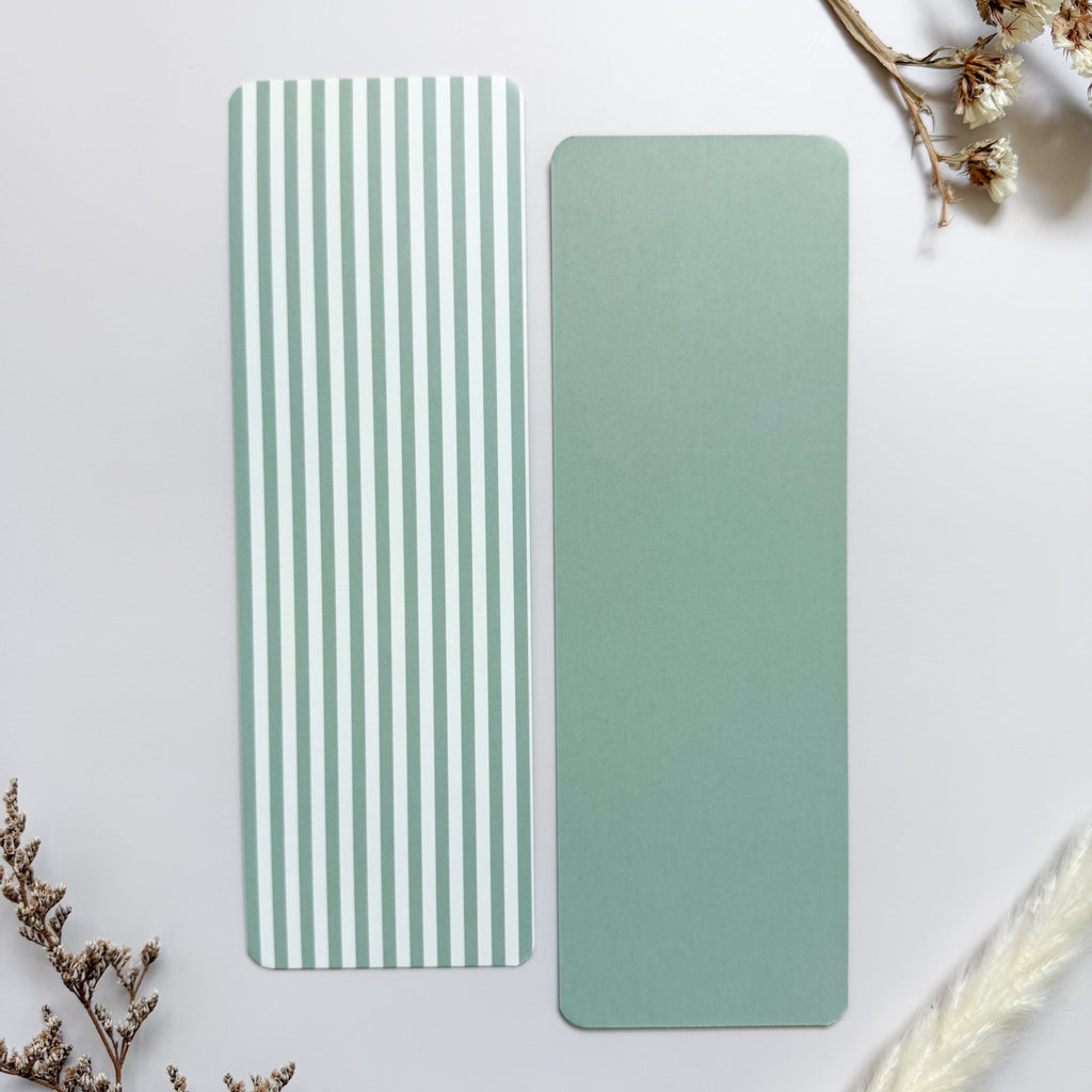 Grease resistant tall cookie backer - 2.625" x 8" (Sage Stripe) 15pk for cookie packaging by Dough & Parcel