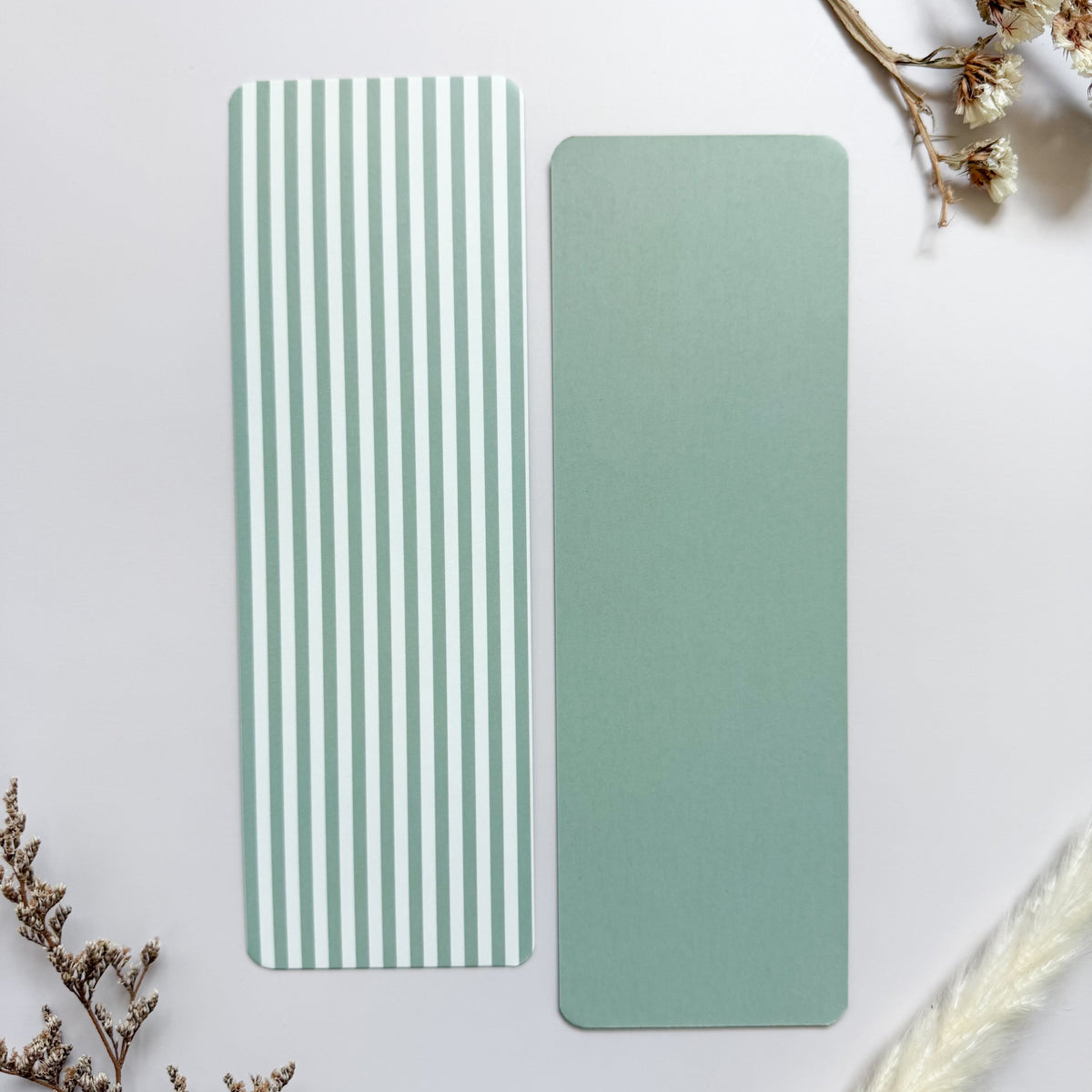 Grease resistant tall cookie backer - 2.625" x 8" (Sage Stripe) 15pk for cookie packaging by Dough & Parcel