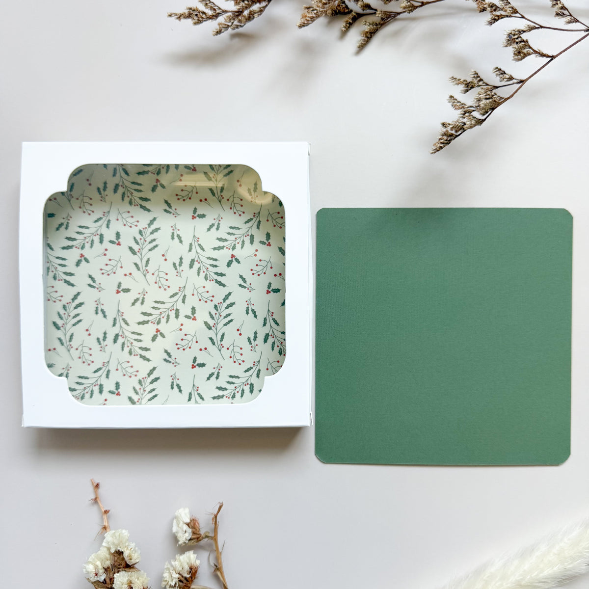 Single Backer Cards - Holly & Sage 10pk for cookie packaging by Dough & Parcel