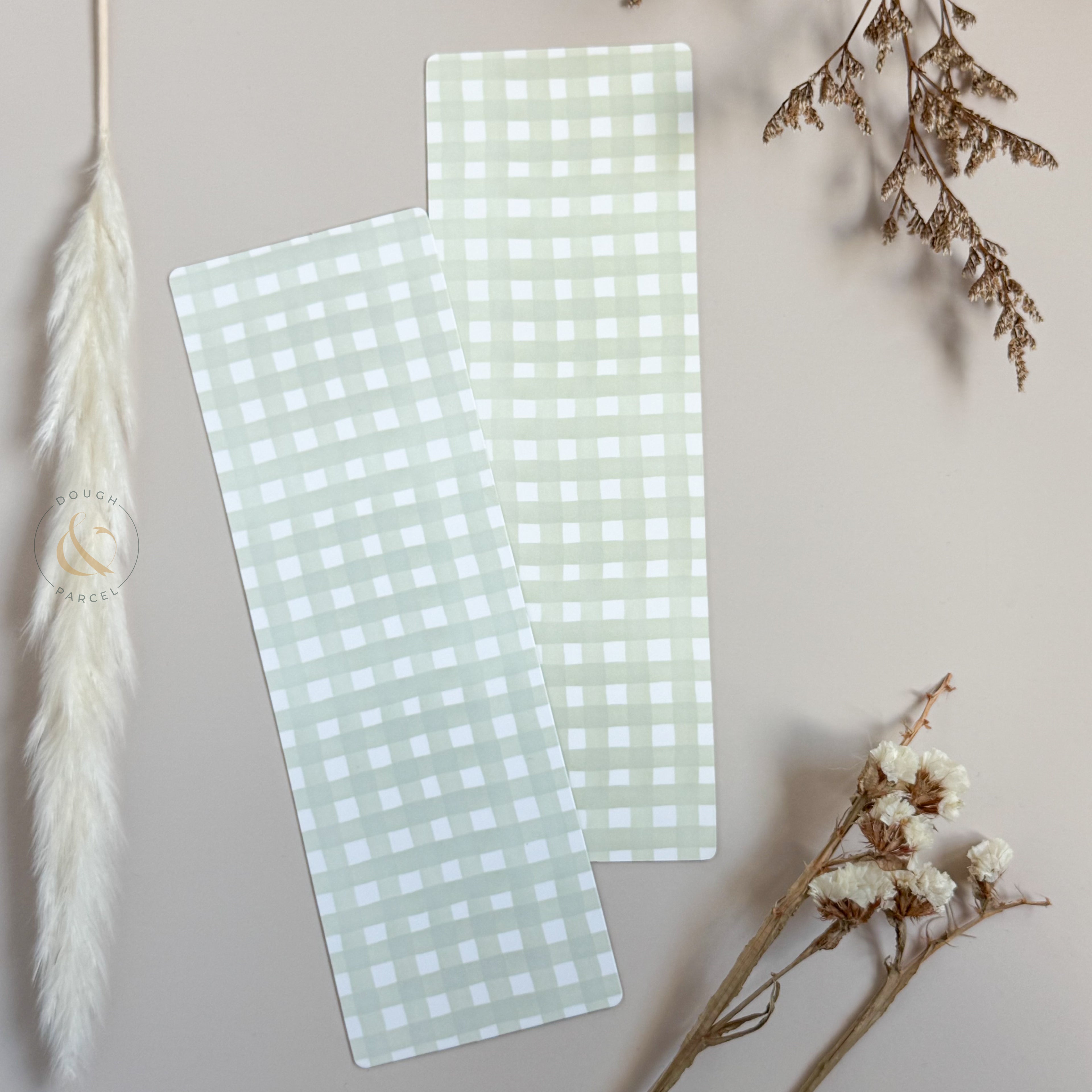 Grease resistant tall cookie backer - 2.625" x 8" (Easter Gingham) 25 pack