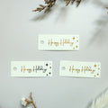 Etiqueta de regalo rectangular de Felices Fiestas (paquete de 25)