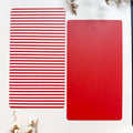 Reversible Duo Backer Cards - Red Stripe 10pk for cookie packaging by Dough & Parcel