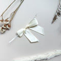 Cream Satin Pre-tied Bow (25 pack)