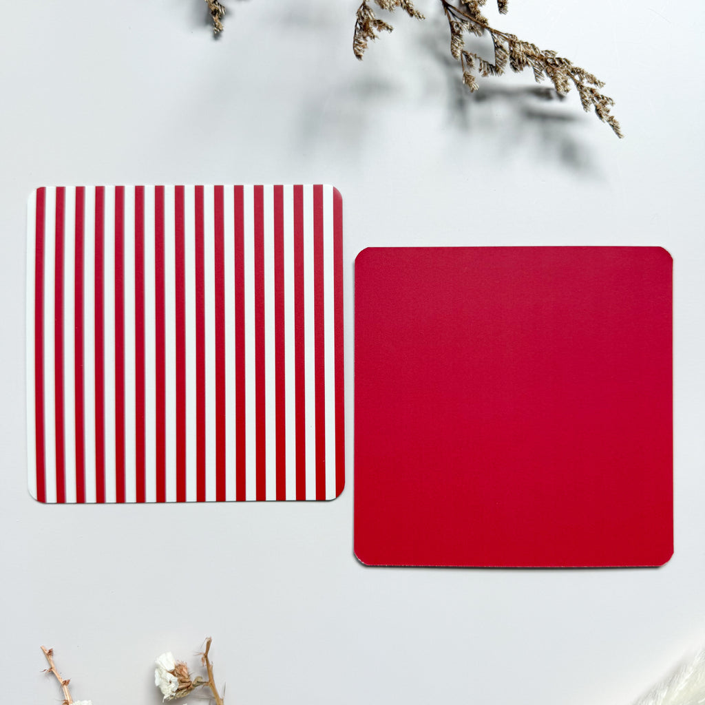 Single Backer Cards - Red stripe 10pk for cookie packaging by Dough & Parcel