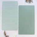 Reversible Duo Backer Cards - Sage Stripe 10pk for cookie packaging by Dough & Parcel