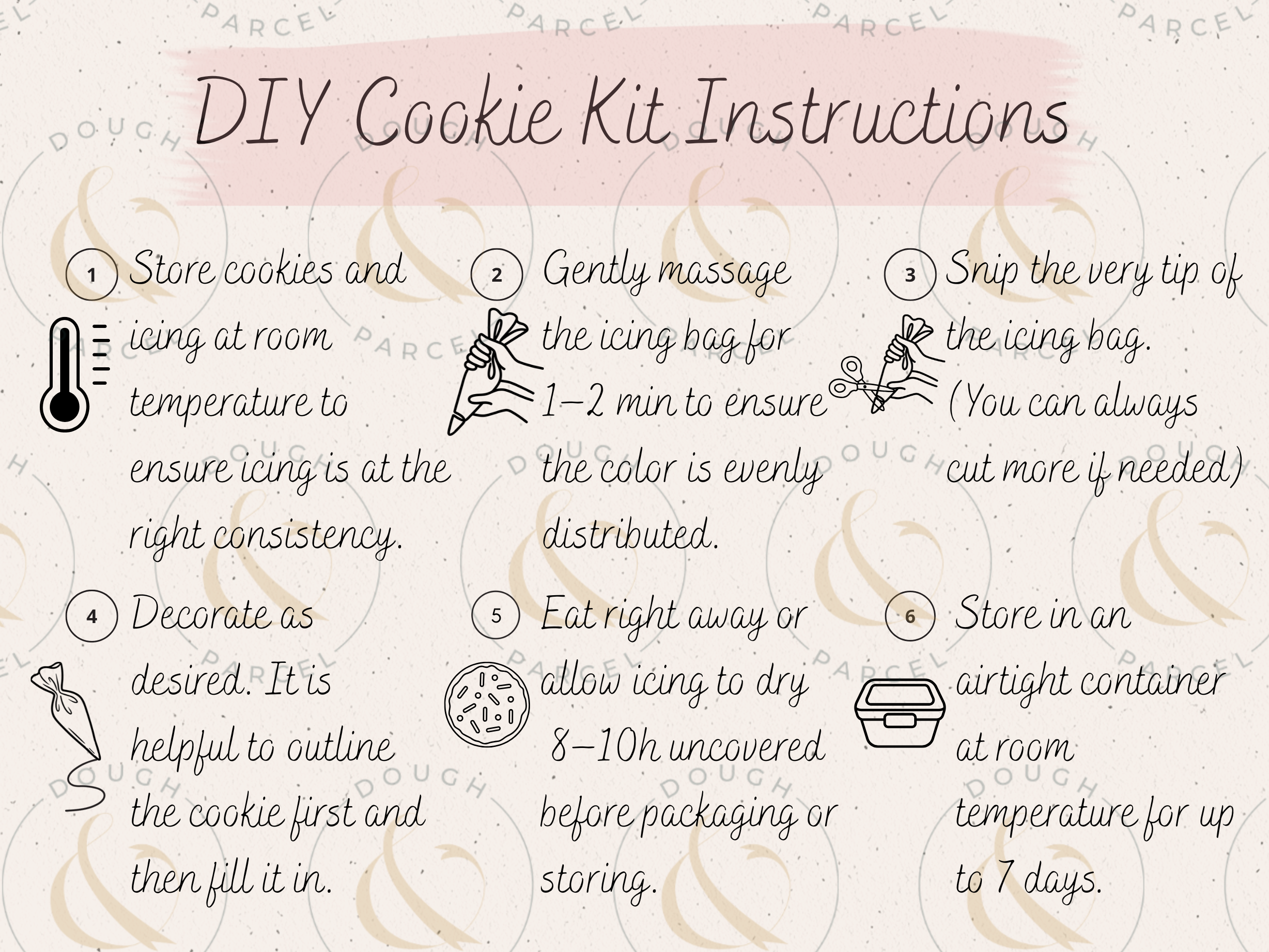 DIY Cookie Kit Instructions Card | Digital Download