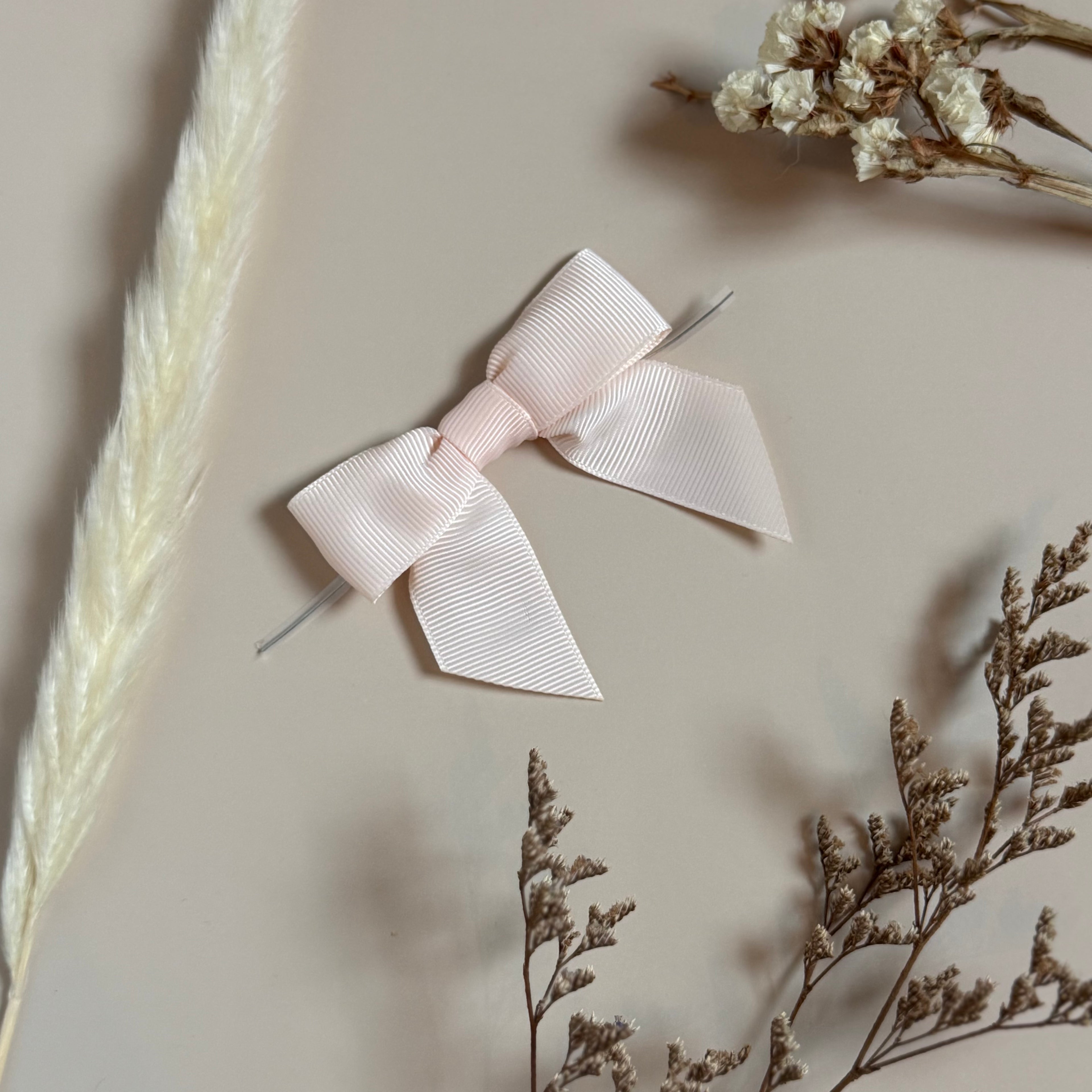 *PRE ORDER* Soft Pink Grosgrain Pre-tied Bow (50 PK)