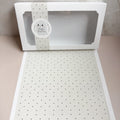 Cream with Black Dots long wrap stickers for cookie boxes and bakery packaging