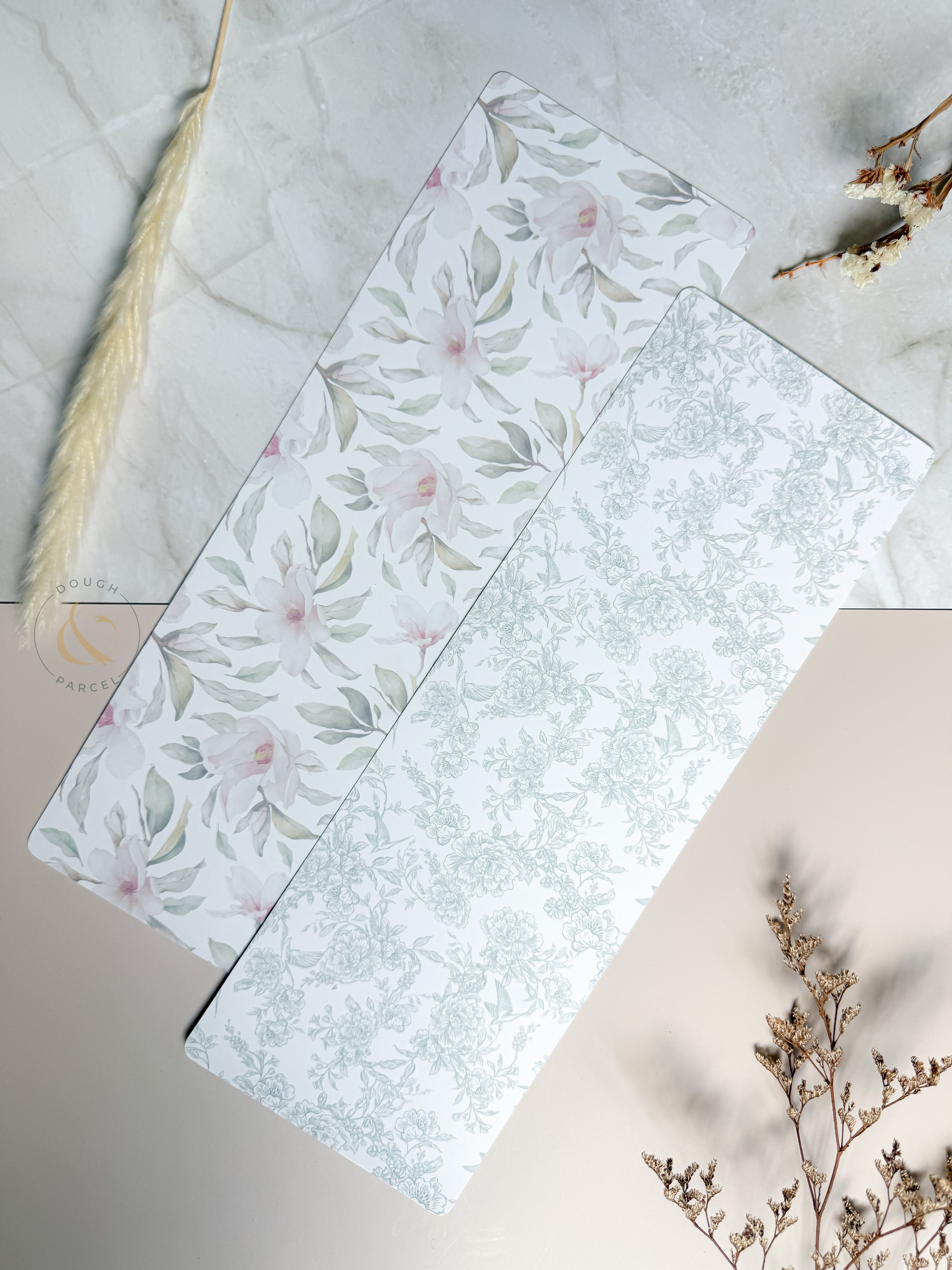 Reversible Quad Backer Cards - floral & toile (10 pack)