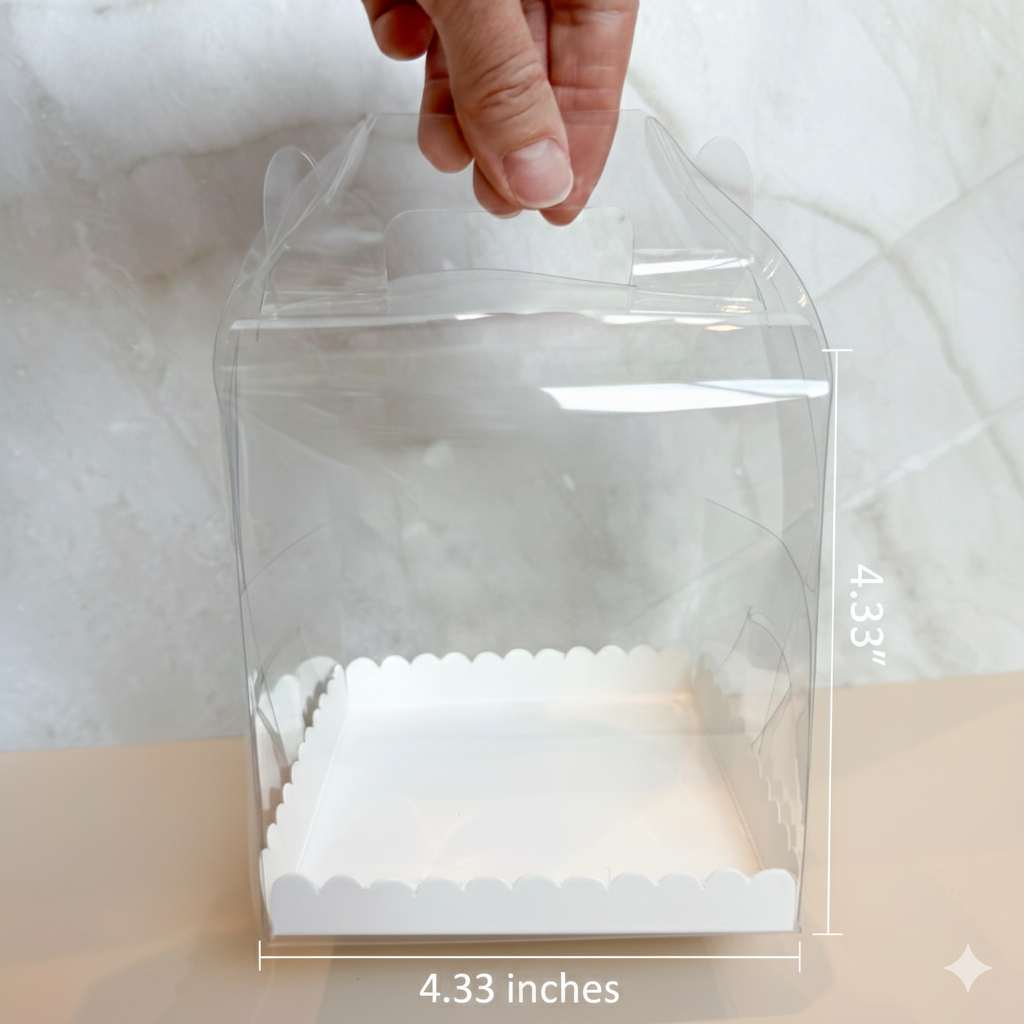 Clear gable box with scalloped tray (5 pack)