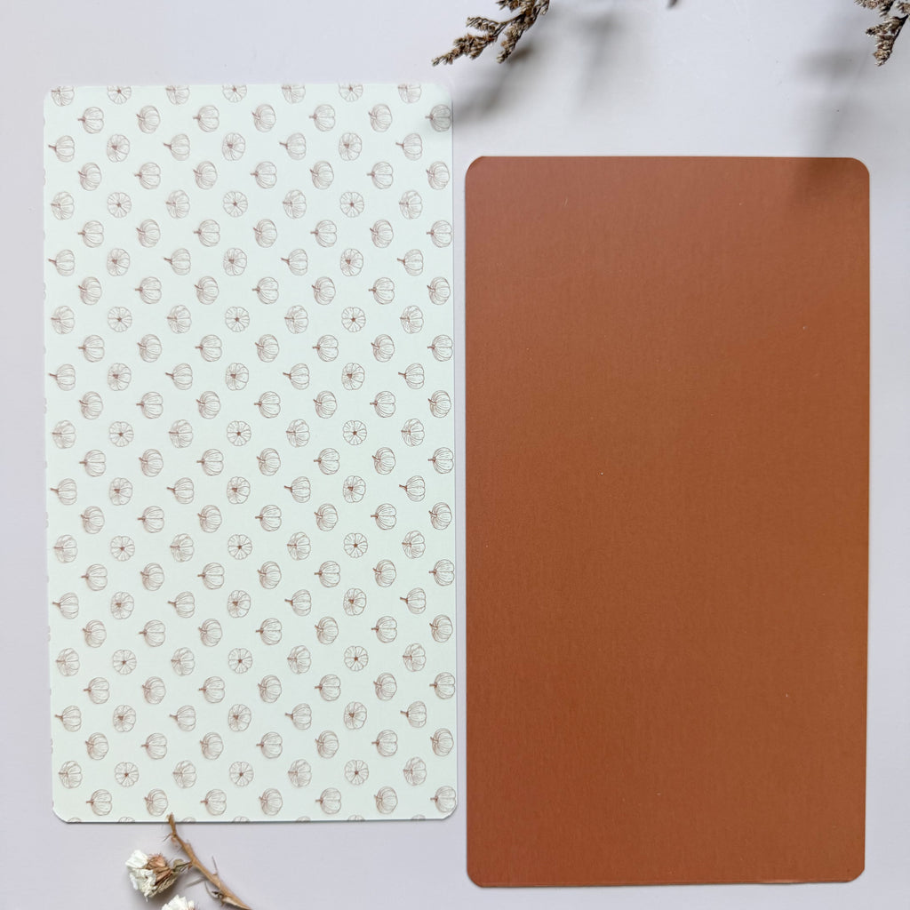 Reversible Duo Backer Cards - Pumpkin & Terracotta 10pk