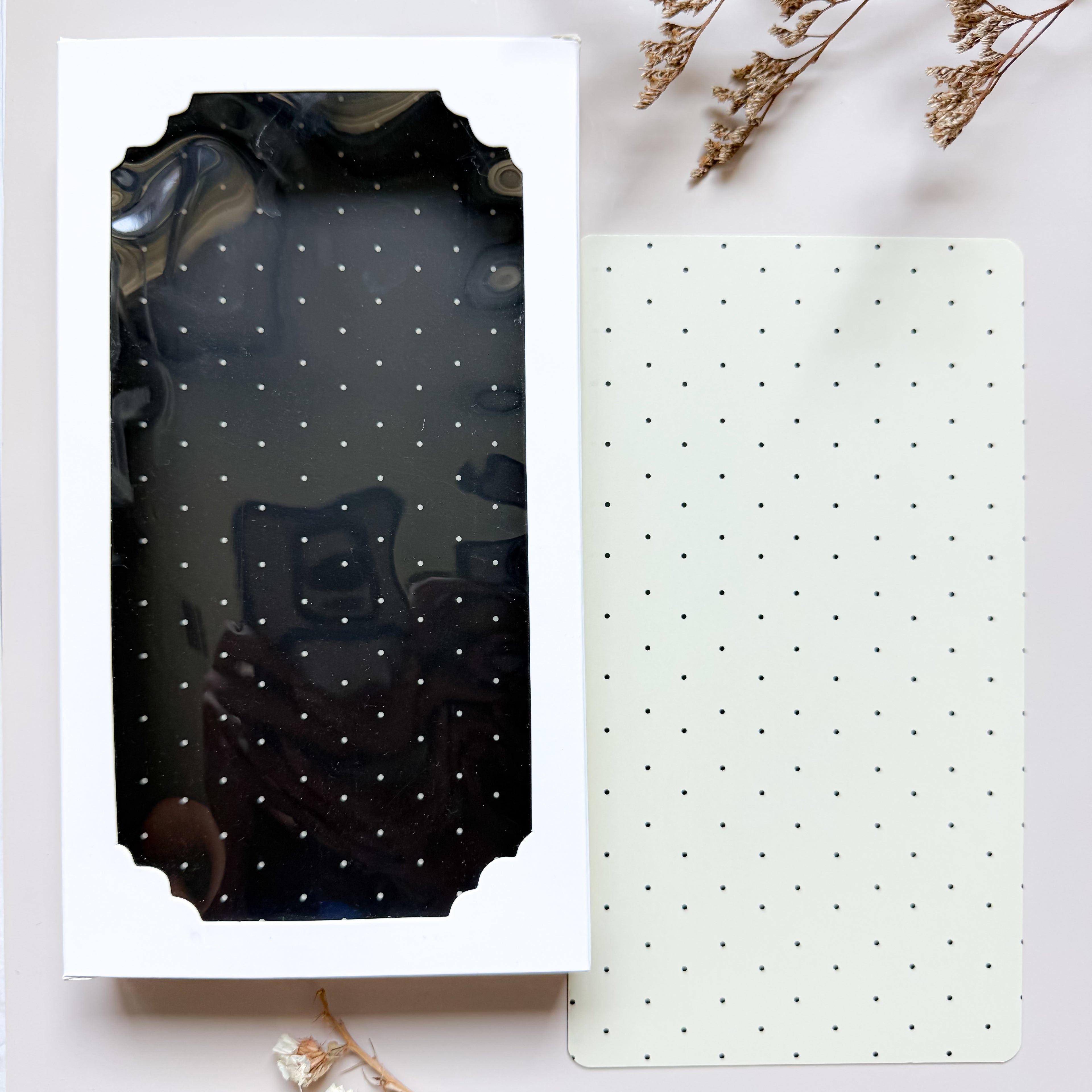 Reversible Duo Backer Cards - Cream dots & Black dots 10pk