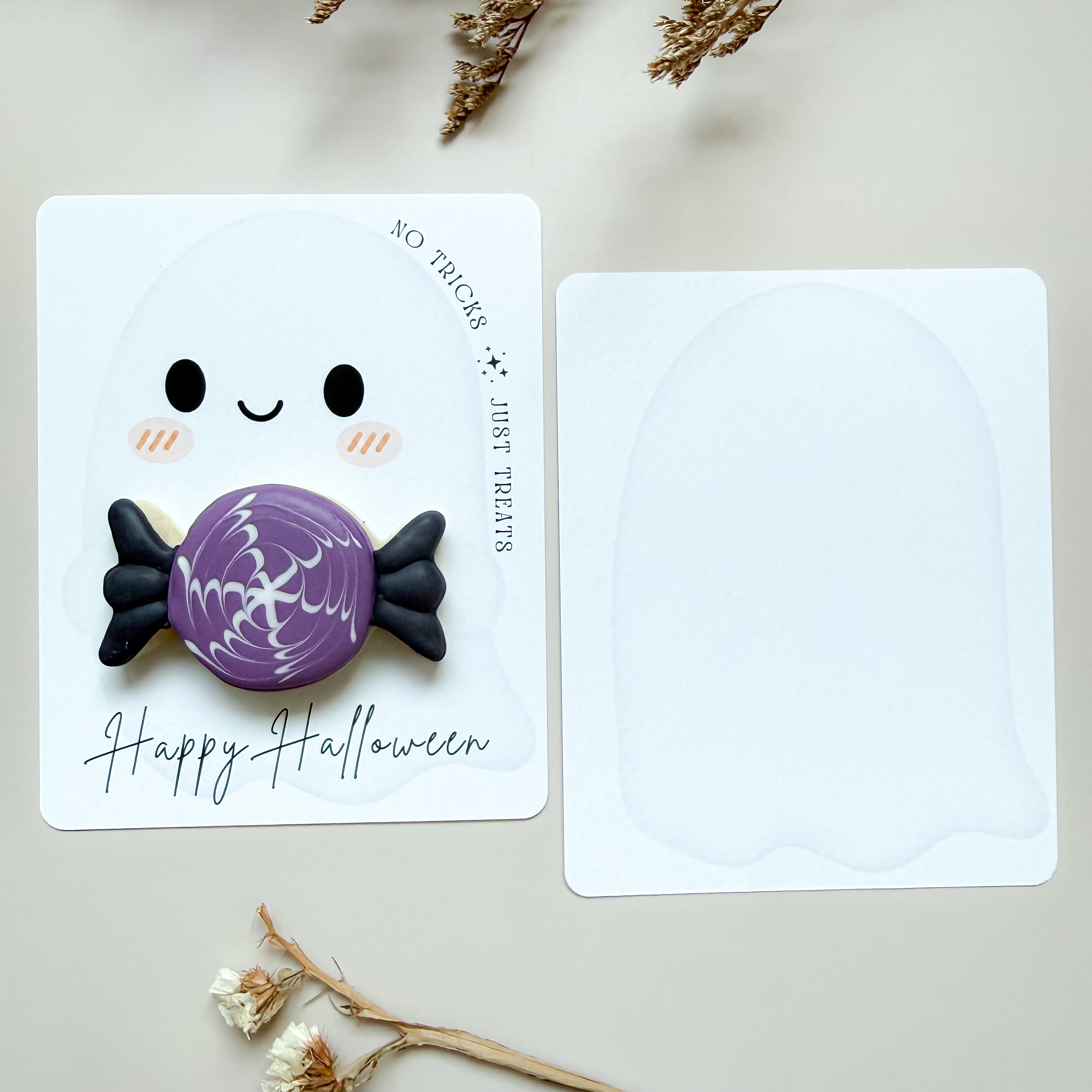 Halloween Ghost Cookie Card