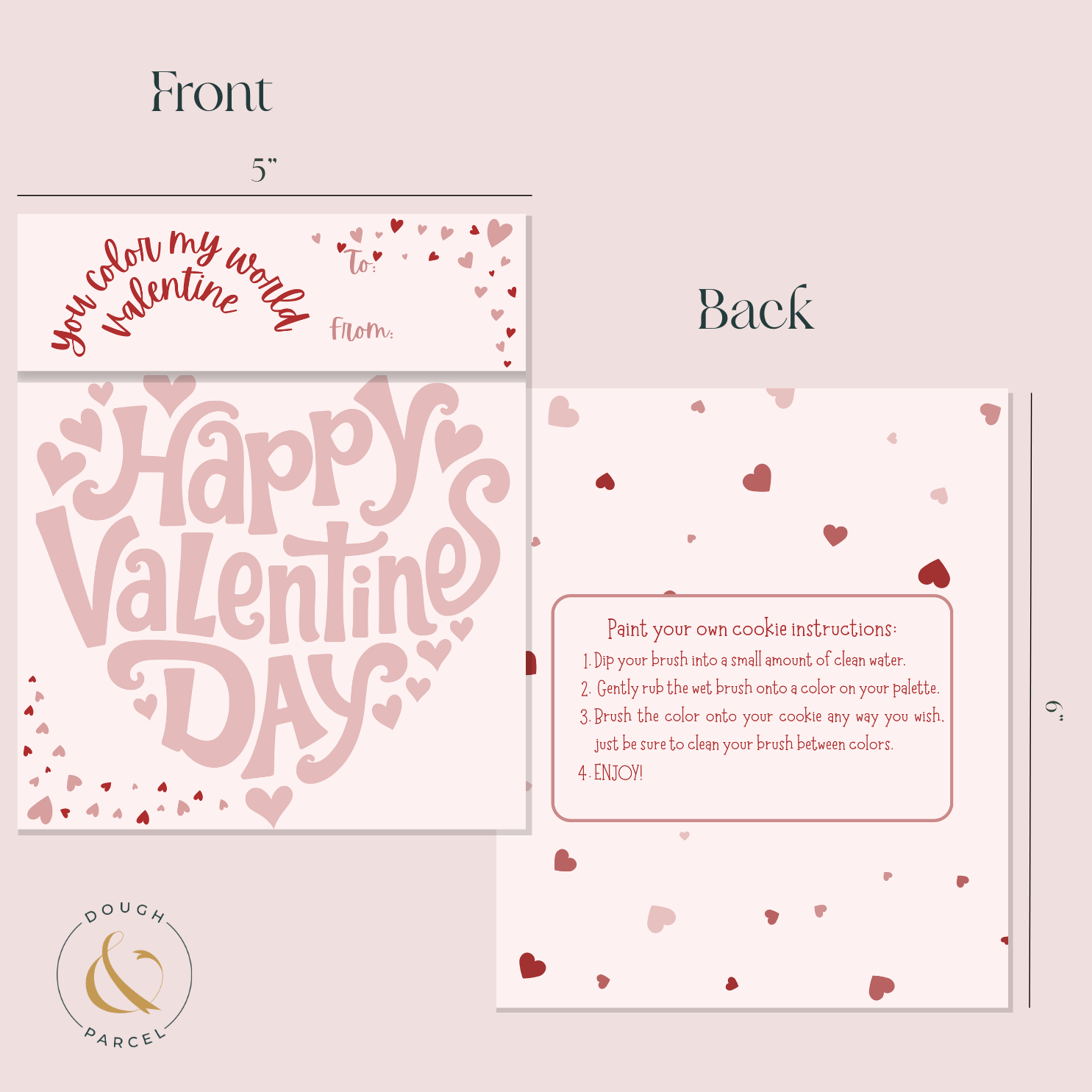 PYOC Valentine's Bag Topper with Backer (25 pack)